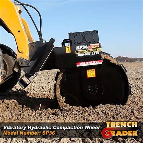 compaction wheel skid steer|trench compactor for skid steer.